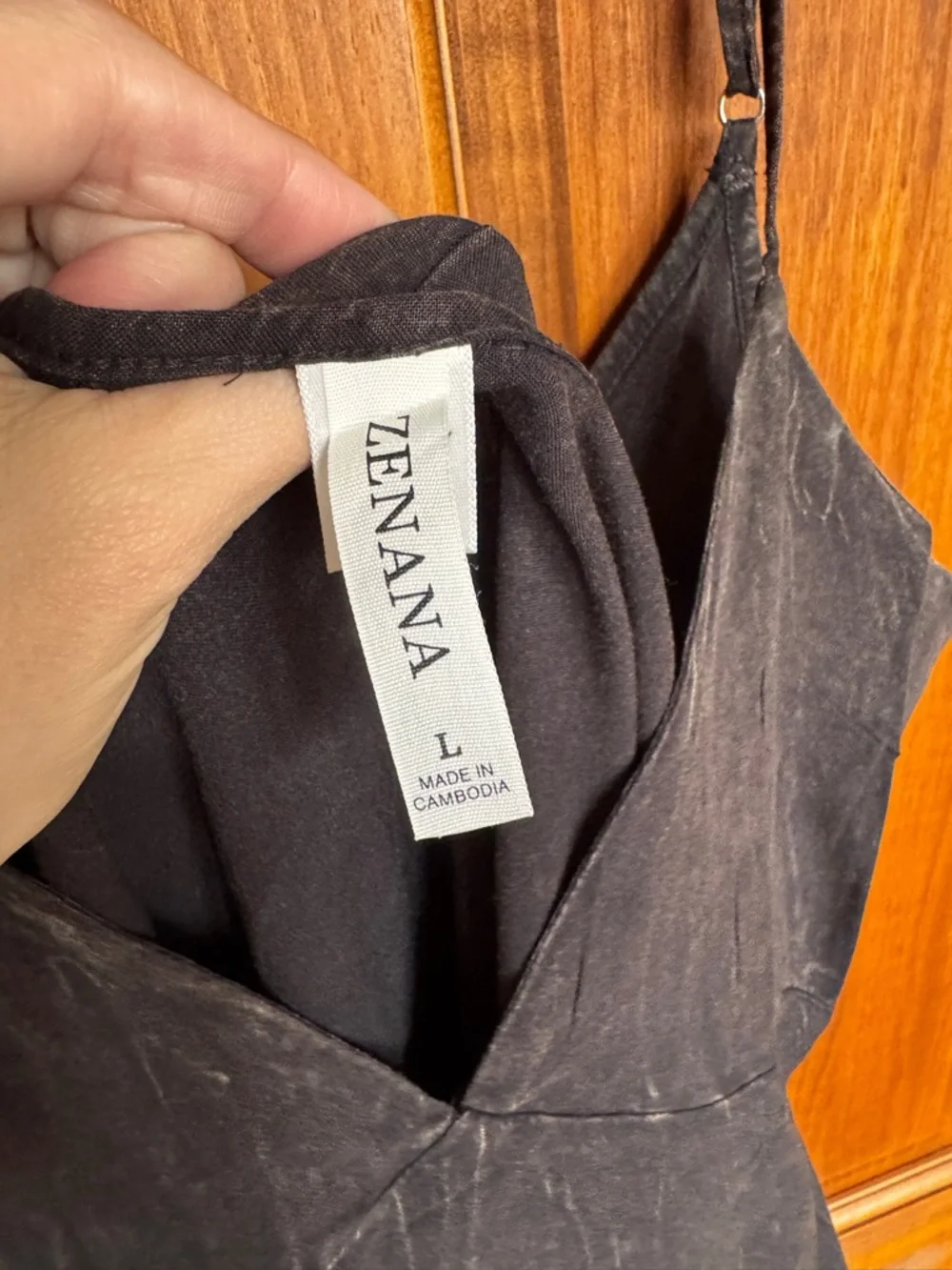 Zenana Outfitters Black V-Neck Midi Slip Dress with Spaghetti Straps *Never Worn - Picture 4 of 10